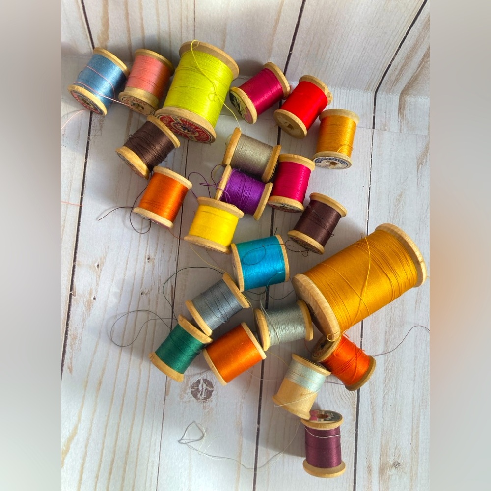 Colorful Vintage Thread Spools